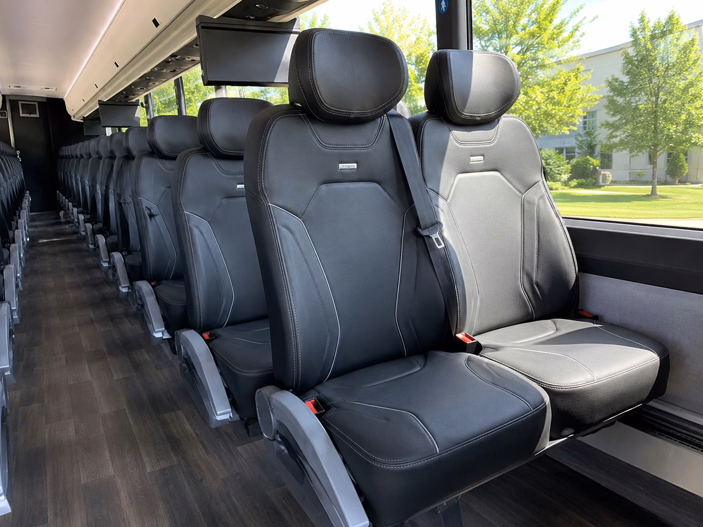 new york city charter bus interior